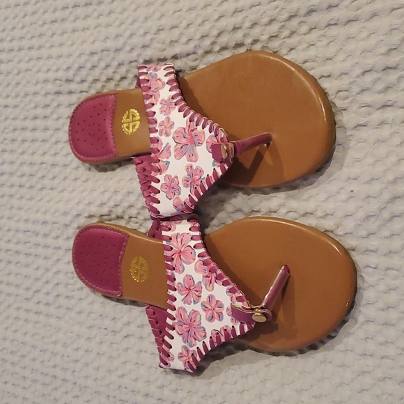 Simply Southern Floral Flip Flop Sandals Size 8 (#5) - Picture 1 of 5